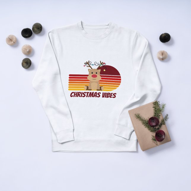 Sudadera Navidades personalizados Vibes Reindeer Sweatshirt (Subido por el creador)