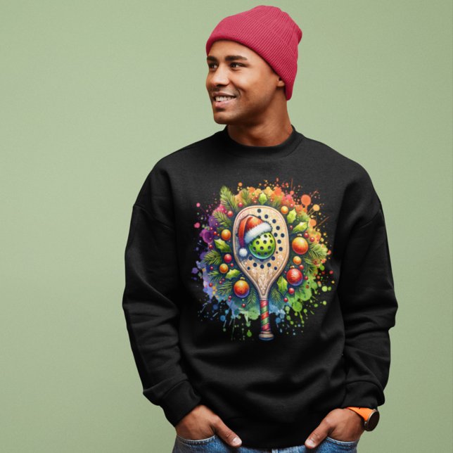 Sudadera Navidades Pickleball Santa Hat Pine Holly Sale (Subido por el creador)