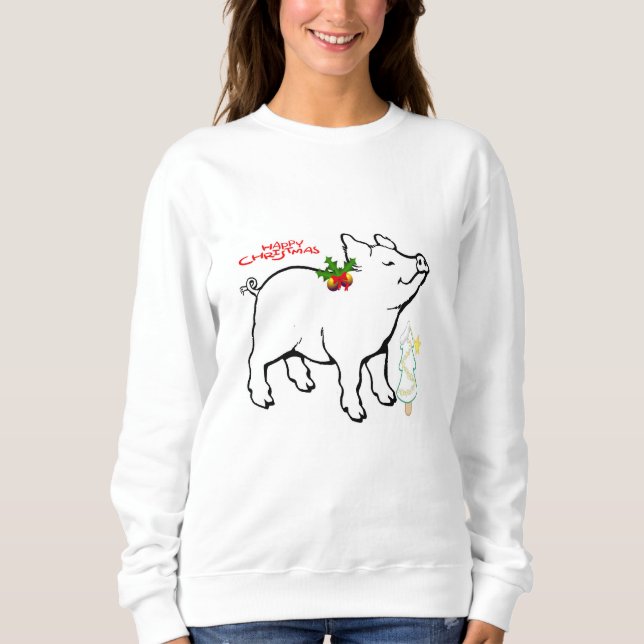 SUDADERA "NAVIDADES PIGGY", CAMISETA DE MUJER (Anverso)