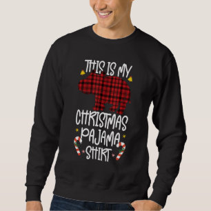 Sudadera Navidades Pijama Hippopotamus Xmas ama Hippo Rojo