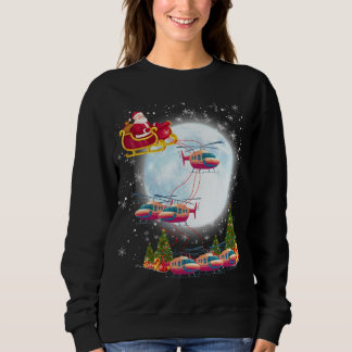 Sudadera Navidades piloto de Helicopter Reindeer Santa