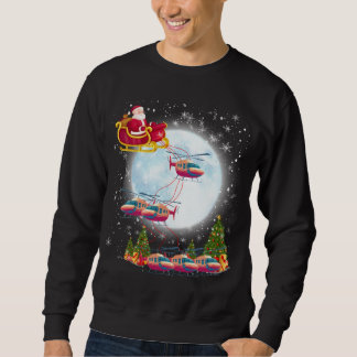 Sudadera Navidades piloto de Helicopter Reindeer Santa