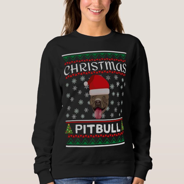 Sudadera Navidades Pitbull 2020 Navidades de Merry Santa Cl (Anverso)