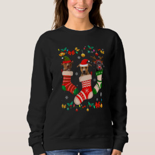 Sudadera Navidades Pitbull Sock Xmas Reindeer Santa ELF Per