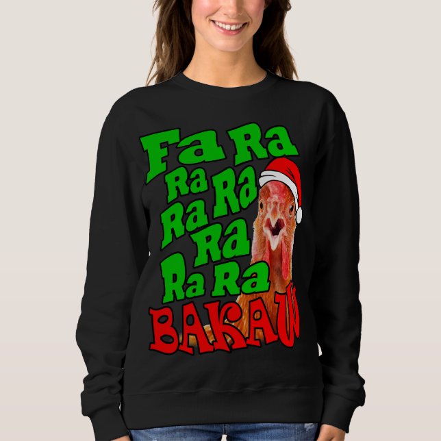 Sudadera Navidades Pollos Caroling Fa Ra Ra Feo Navidades (Anverso)