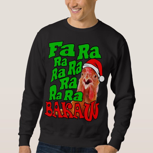 Sudadera Navidades Pollos Caroling Fa Ra Ra Feo Navidades (Anverso)
