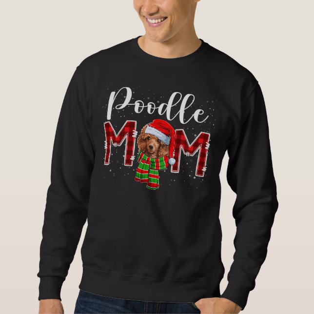 Sudadera Navidades Poodle Mom Gorra Santa Scarf (Anverso)
