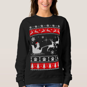 Sudadera Navidades Poodle Sleigh