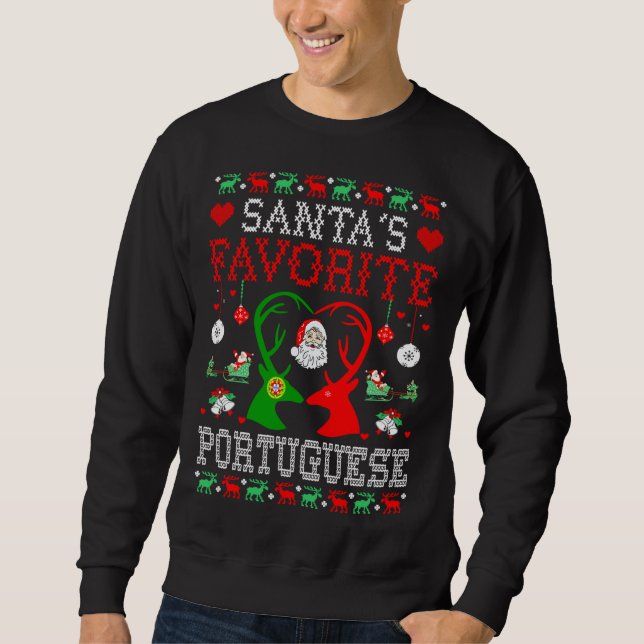 Sudadera Navidades portugueses favoritos obsequian sueco fe (Anverso)