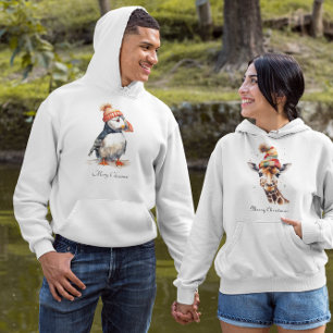 Sudadera Navidades Puffin, personalizable