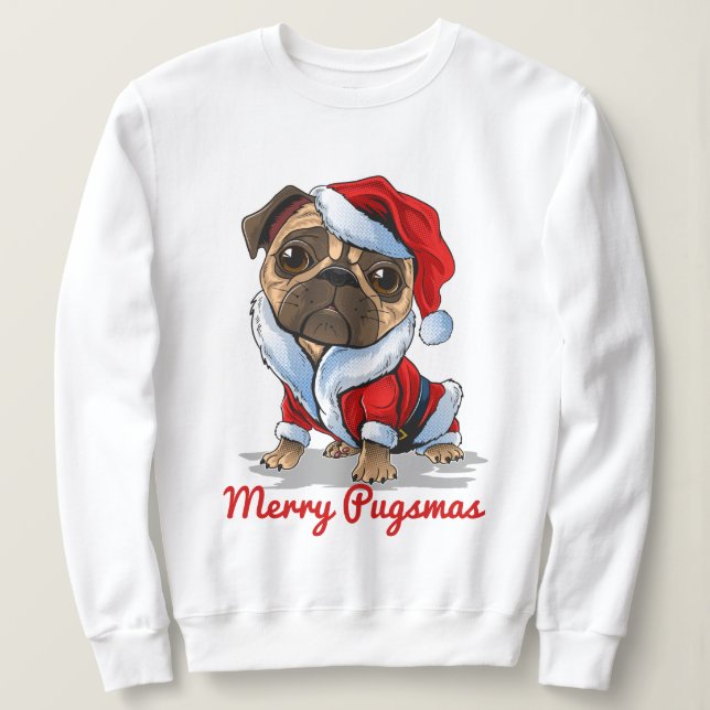 Sudadera Navidades Pug (Anverso del diseño)