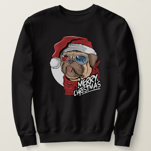 Sudadera Navidades Pug (Anverso del diseño)