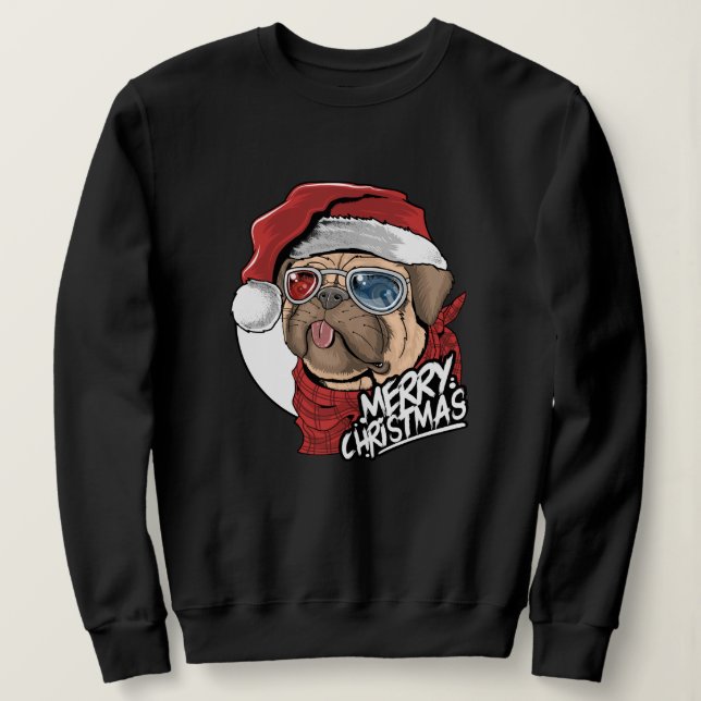 Sudadera Navidades Pug (Anverso del diseño)