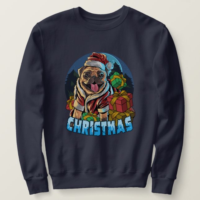 Sudadera Navidades Pug (Anverso del diseño)