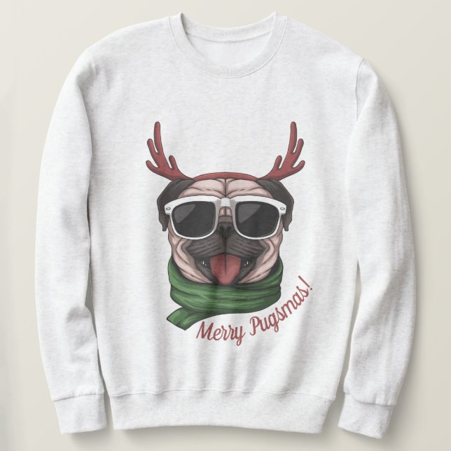 Sudadera Navidades Pug (Anverso del diseño)