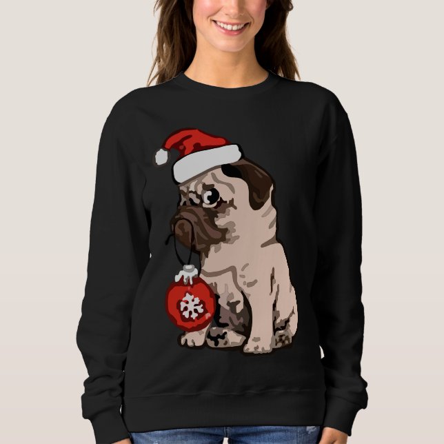 Sudadera Navidades Pug Classic T-Shirt 168 (Anverso)