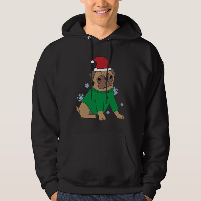 Sudadera Navidades Pug Jumper Festive Perro Pug Ilustrado (Anverso)