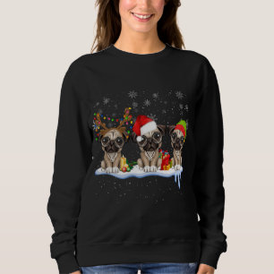 Sudadera Navidades Pug Santa Hat, Pugs divertidos, Navidad