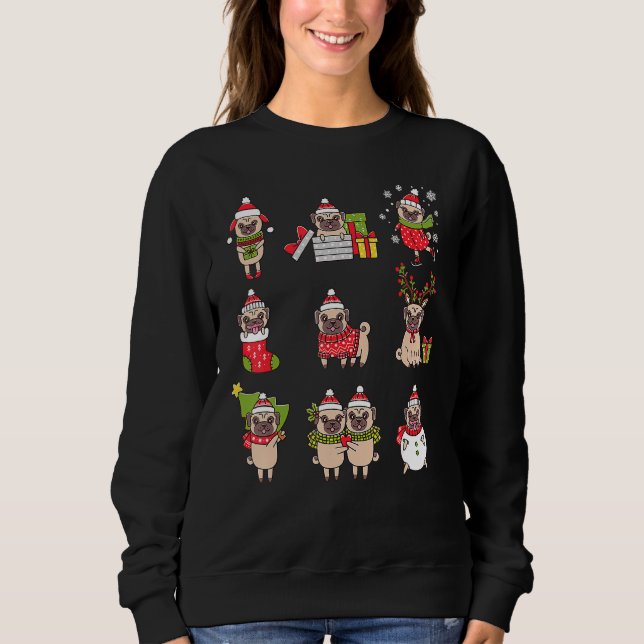 Sudadera Navidades Pugs Cute Pug Navidades (Anverso)