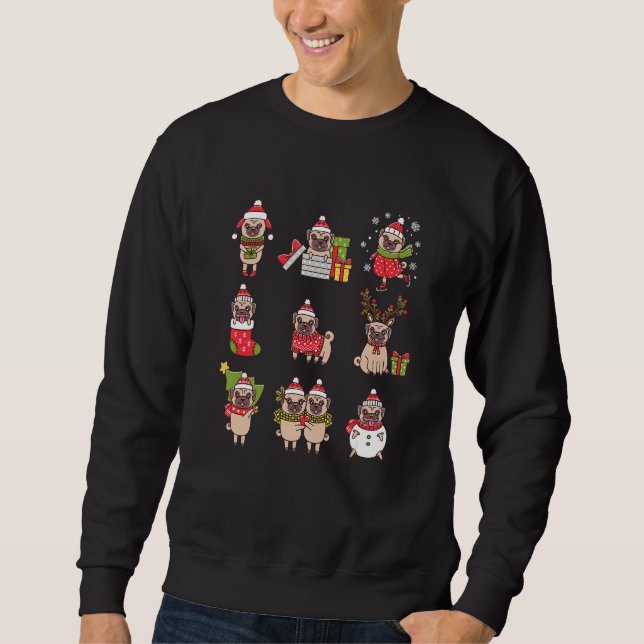 Sudadera Navidades Pugs Cute Pug Navidades (Anverso)