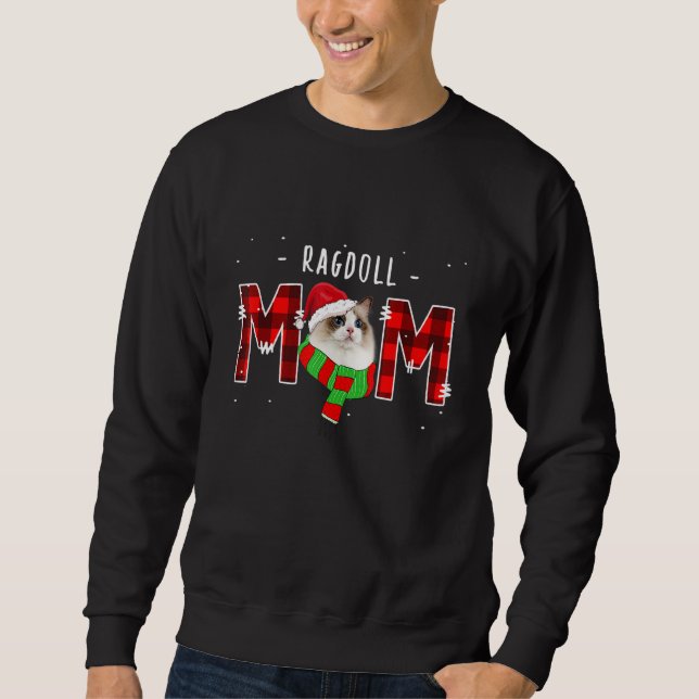 Sudadera Navidades Ragdoll Mom Plaid Dog Cat (Anverso)
