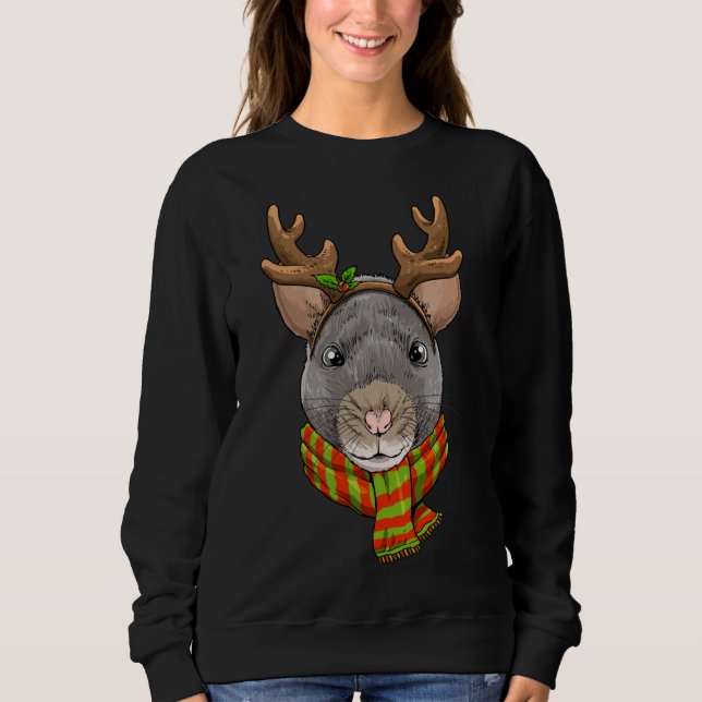 Sudadera Navidades Rat Mouse Santa Cláusula Rata Ras Rat Ra (Anverso)