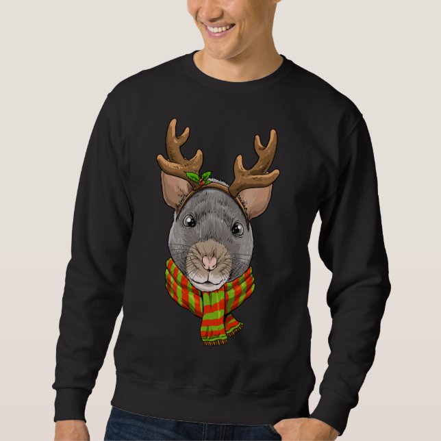 Sudadera Navidades Rat Mouse Santa Cláusula Rata Ras Rat Ra (Anverso)