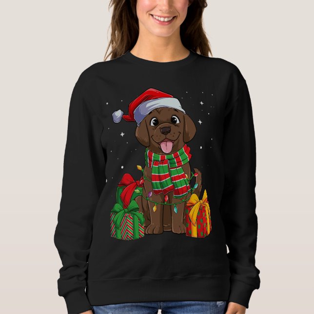 Sudadera Navidades recuperadores de chocolate xmas Lab Do (Anverso)