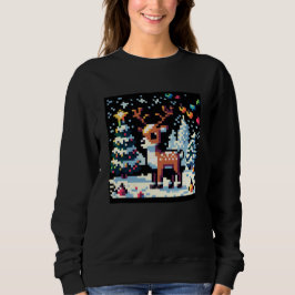 Sudadera Navidades Reindeer Winter Wonderland Pixel Art