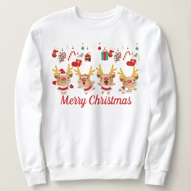 Sudadera Navidades renos (Anverso del diseño)