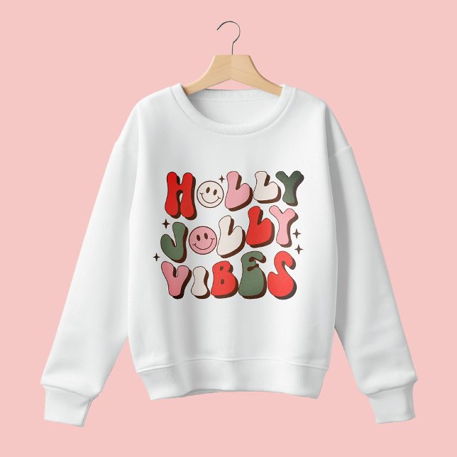 Sudadera Navidades Retro Holly Jolly Vibes Festividades de  (Subido por el creador)