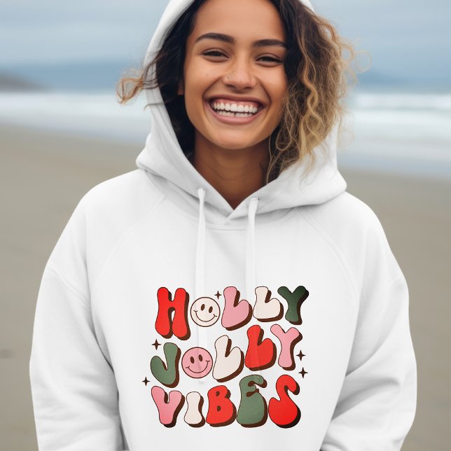 Sudadera Navidades Retro Holly Jolly Vibes Festividades de  (Subido por el creador)