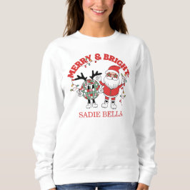 Sudadera Navidades Retro Merry Y Bright