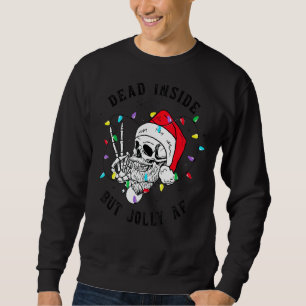Sudadera Navidades Retro Muertos Dentro Pero Jolly Af Skele