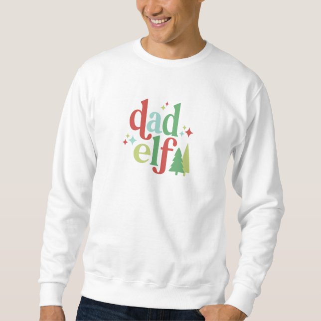 Sudadera Navidades Retro Pastel | Dad Elf (Anverso)