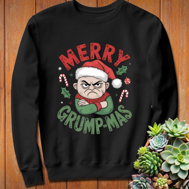Sudadera Navidades retro Pun Funny Merry Grump-mas (Subido por el creador)