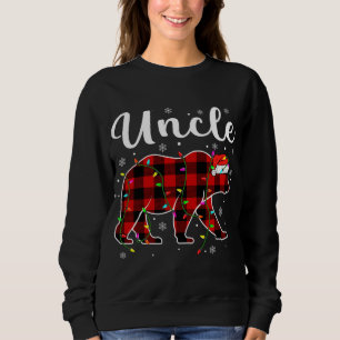 Sudadera Navidades rojos graciosos iluminan al tío oso navi