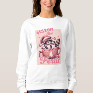 Sudadera Navidades rosados festivos pero ferrosos