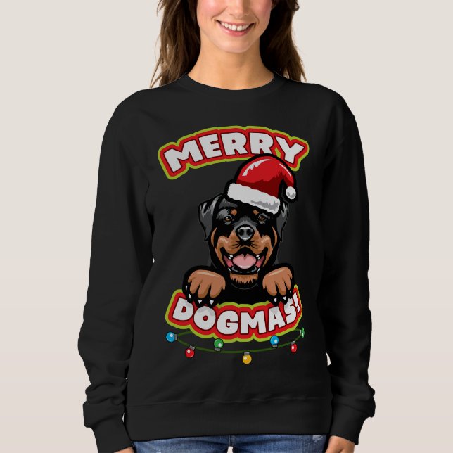 Sudadera Navidades Rottweiler (Anverso)