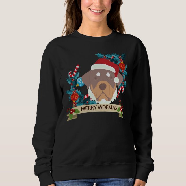Sudadera Navidades Rottweiler 20 (Anverso)
