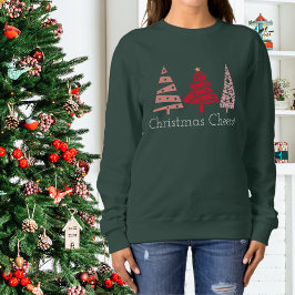 Sudadera Navidades saludan divertidos árboles de navidad ro