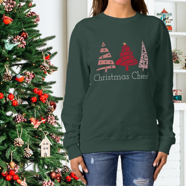 Sudadera Navidades saludan divertidos árboles de navidad ro (Subido por el creador)