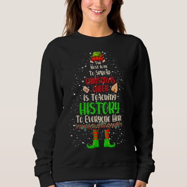 Sudadera Navidades Saludan La Enseñanza De Historia Santa E (Anverso)