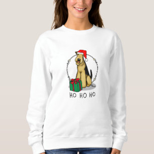 Sudadera Navidades Santa Airedale Terrier HO HO Cute