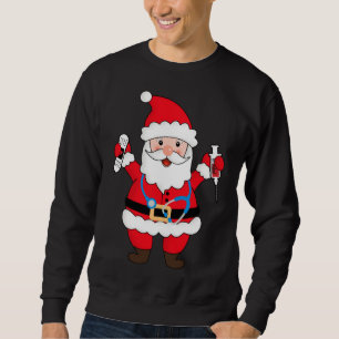 Sudadera Navidades Santa Claus Enfermera con Stethoscope y