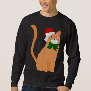 Sudadera navidades santa claus gorra naranja cat