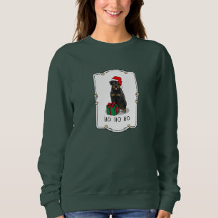 Sudadera Navidades Santa Claus Gorra Rottweiler Dog Funny