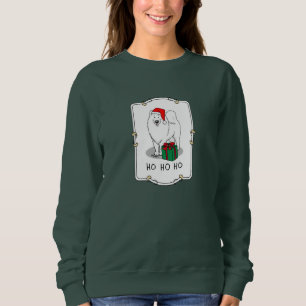 Sudadera Navidades Santa Claus Gorra Samoyed Dog Cute