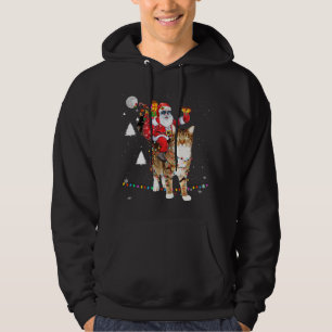 Sudadera Navidades Santa Claus montando un gato sobre tigre