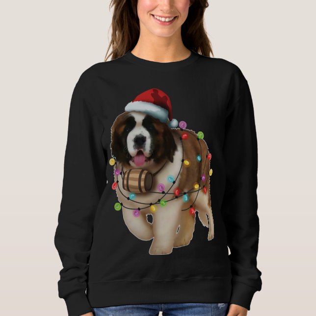 Sudadera Navidades Santa Dog, St. Bernard, Saint Xmas, Perr (Anverso)